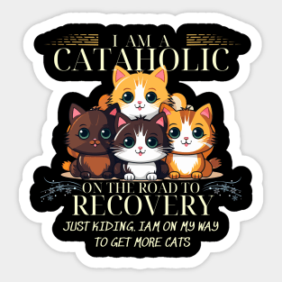 Cat - Cataholic Ladies Sticker